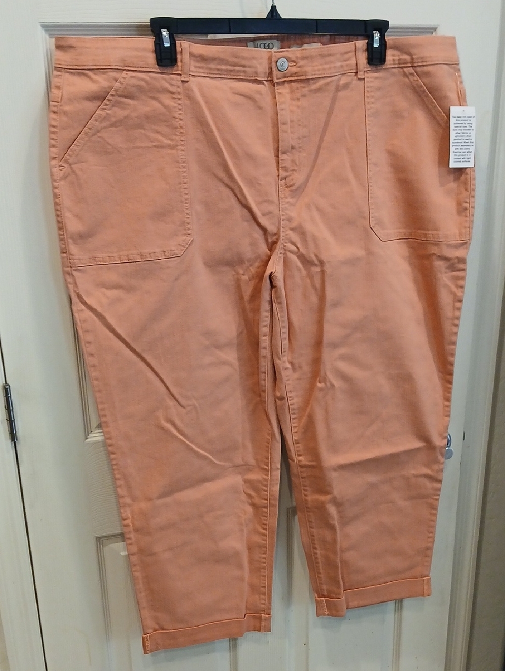 Women's Relaxed Cotton Pants in Peach